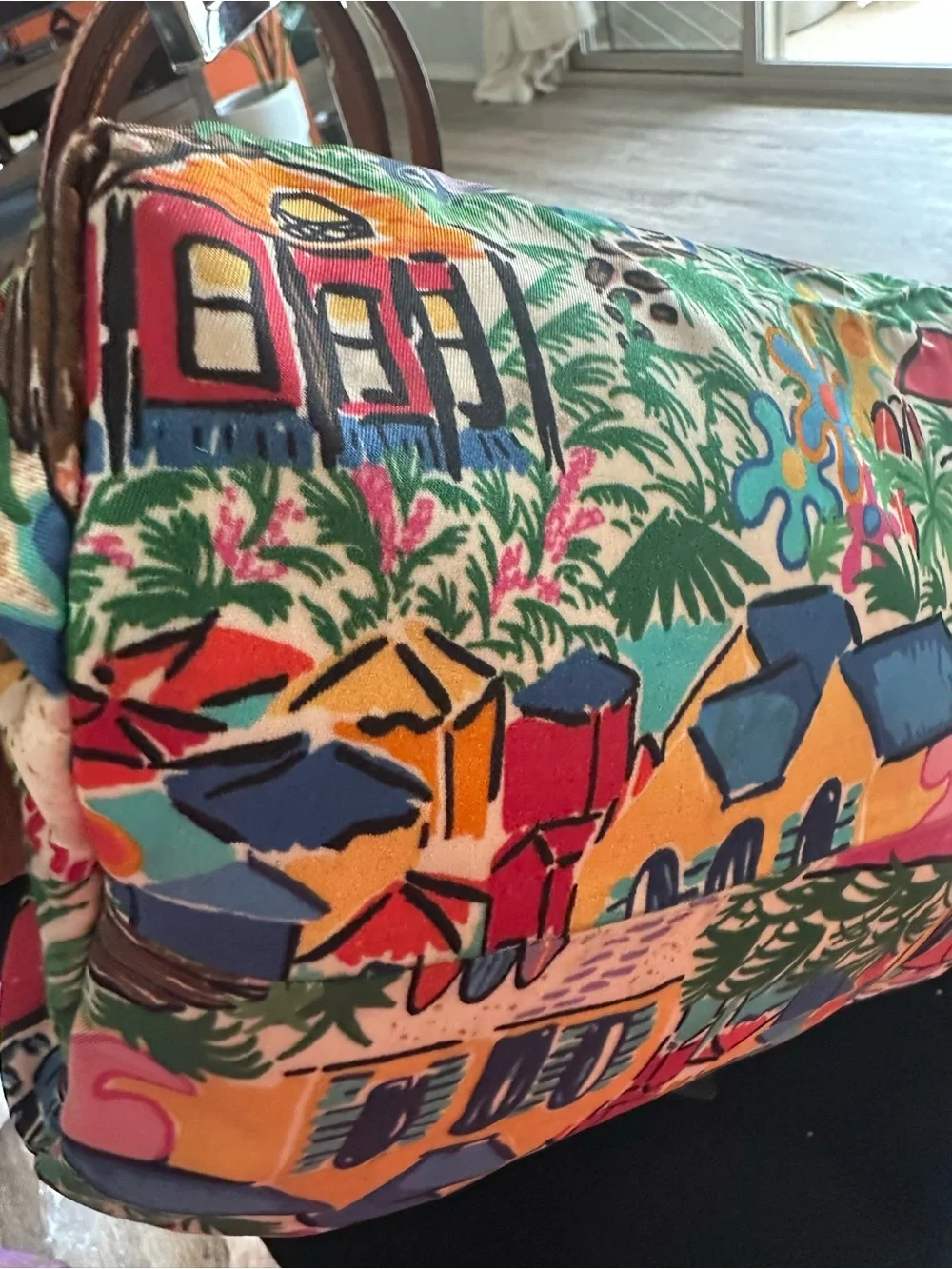 Dooney & Bourke #159 SandbarRARE Tropical Print XL Satchel